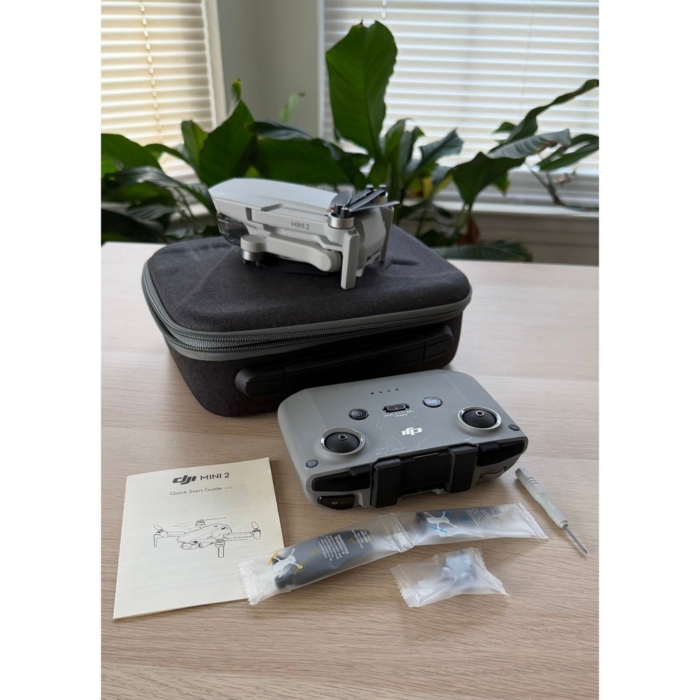 DJI Mini 2 Lightweight 4K Camera Drone Gray with Controller and Carrying Case